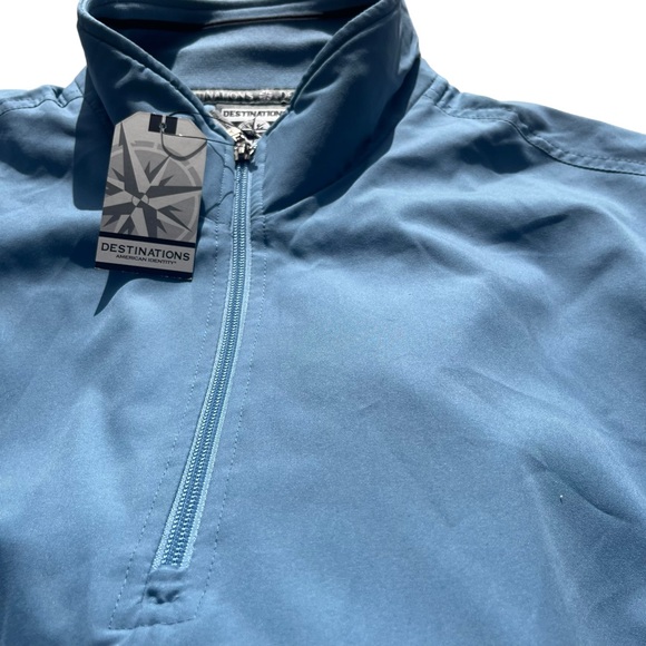 Destinations American Identity Men Small Blue 1/4 Zip Poly Avery Pullover Jacket - Picture 5 of 16
